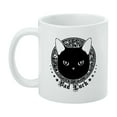thumbnail image 3 of Bad Luck Black Cat with Skull Bones White Mug, 3 of 4
