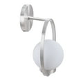 thumbnail image 6 of Aspen Creative 62708-09-1, 1-Light Wall Sconce / 8" W x 14" H x 7-1/2" E, Satin Nickel Finish w/ Opal Glass, Bulb Not Included, 6 of 8