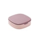 thumbnail image 5 of Qarigey Caja organizadora de joyas, pendientes de anillo, estuche de viaje con espejo, adornos de entramado múltiple, contenedores de Rosado morado 2piezas, 5 of 6