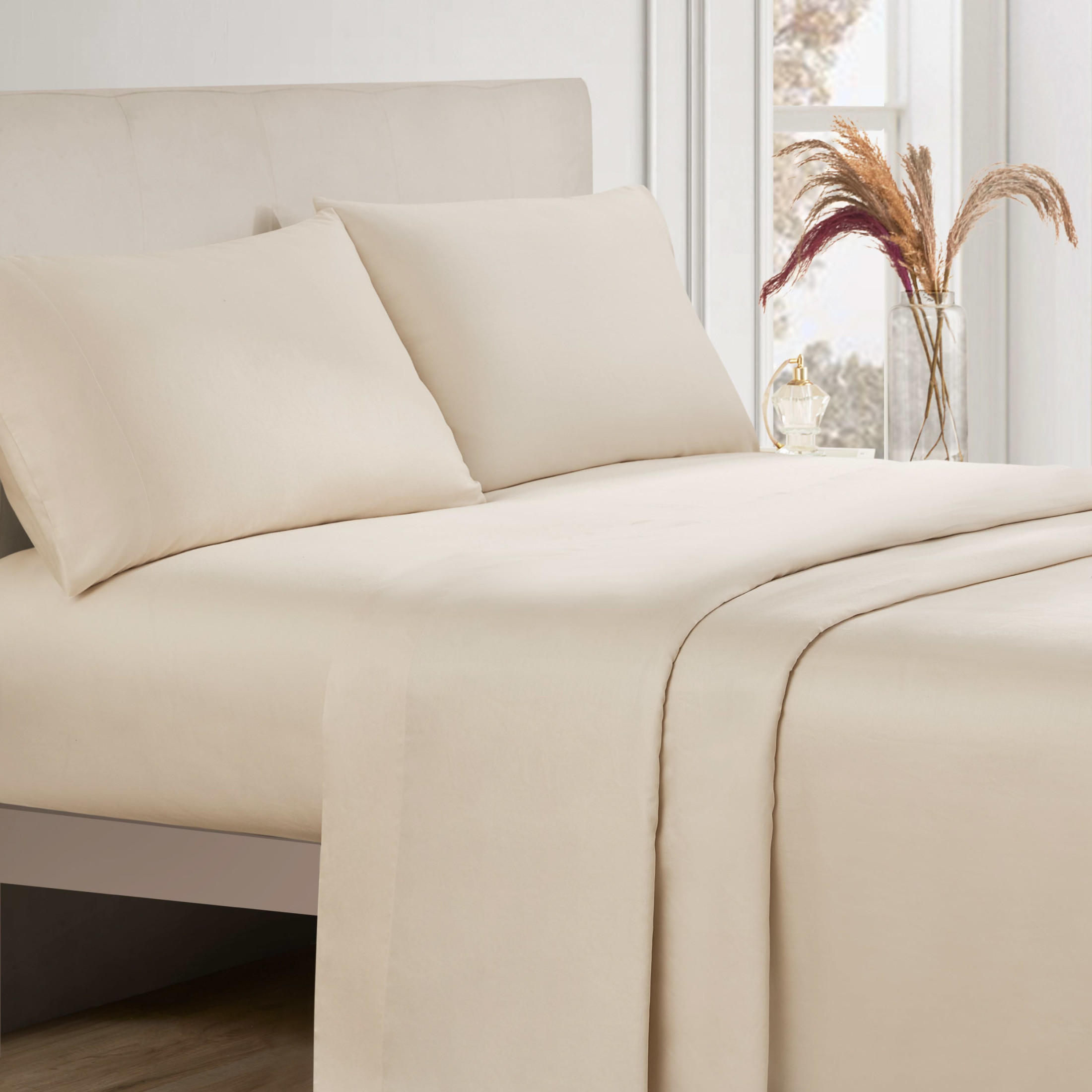 The Sheet Lab Cloud Embrace Sheet Sets, 4-Piece Full, Beige