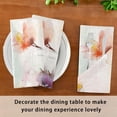 thumbnail image 6 of GZHJMY Set of 1 Watercolor Flowers Satin Napkin Square 20 Inches Table Napkins Soft Smooth Decorative Napkins for Wedding Banquet Party Decoration, 6 of 6