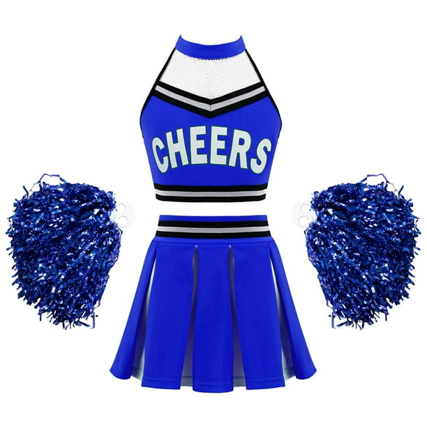 inhzoy Girls Cheer Uniform Outfit Cheer Leader Halloween Costume Vest