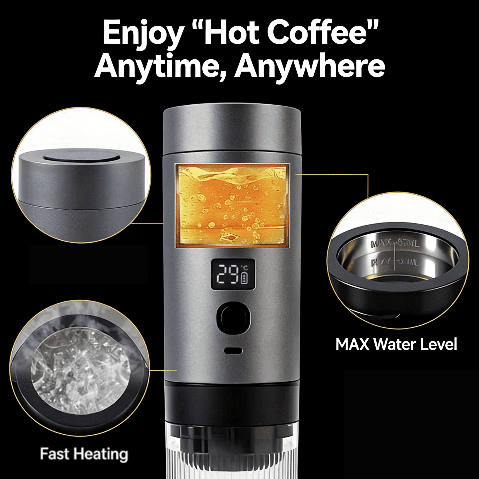 Wireless Mini Espresso Machine; Portable Coffee Maker for Travel/Camping/Office; 3-in-1 Single Serve Coffee Maker; Compatible with Capsules&Ground Coffee; Gifts for Espresso Lovers. Green