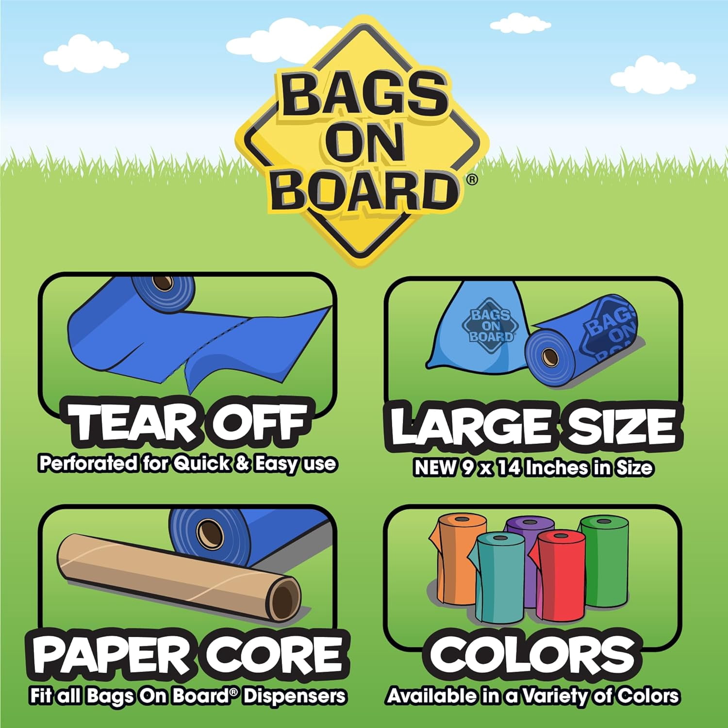 Dog Poop Bags | Strong, Leak Proof Dog Waste Bags | 9 x14 Inches, 315 Blue Bags