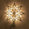 thumbnail image 2 of Kurt Adler 10-Light Capiz Treetop, White Glittered Star, 9.5", 2 of 7