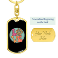 thumbnail image 3 of Love Dog Paw Stainless Steel or 18k Gold Premium Swivel Dog Tag Keychain, 3 of 8