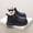 X-Black110, variant on YMNXA Big Kids Girls Boots Non Slip Side Zipper Solid Color Soft Sole Plush Warm Fashion Comfortable Shoes For Daily Wear Black 2-2.5 Years