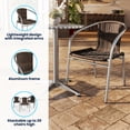 thumbnail image 4 of Flash Furniture Commercial Aluminum and Dark Brown Rattan Indoor-Outdoor Restaurant Stack Chair, 4 of 12
