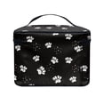 thumbnail image 4 of HELLHERO Practical Travel Make up Bag Teacher Paw Prints Double Zip Cosmetic Travel Bag Travel Carrying Light Wide Open Portable Pouch, 4 of 6