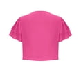 thumbnail image 5 of Nrmvnmi Chiffon Shrugs for Women Short Sleeves Open Front Sheer Cardigan Soft Jackets Top for Evening Dress Hot Pink, 5 of 6