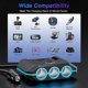 thumbnail image 1 of Car Chargers 120W High Power Charging Adapter 3-Socket Power Splitter 12-24V with 4 USB Ports LED Voltage Display On-Off Switch for Car Truck SUV, 1 of 4