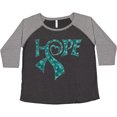 thumbnail image 3 of Inktastic Hope- Teal Ribbon for Awareness of Ovarian Cancer Women's Plus Size T-Shirt, 3 of 5