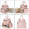 thumbnail image 5 of 2 Layers Large Travel Makeup Bag with 2 Removable Pouches, Large Cosmetic Bag with Detachable Partition, Portable Cosmetic Bag with Multiple Storage Sections (Patent Pending), Pink, 5 of 5