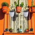 thumbnail image 4 of MERRYHAPY 2Pcs Hanging Flower Rack Iron Holder for Balcony and Kitchen Decor, 4 of 8