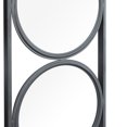 thumbnail image 5 of DecMode 11"W, 37"H Black Wall Mirror with Wood Accents, Set of 3, 5 of 8