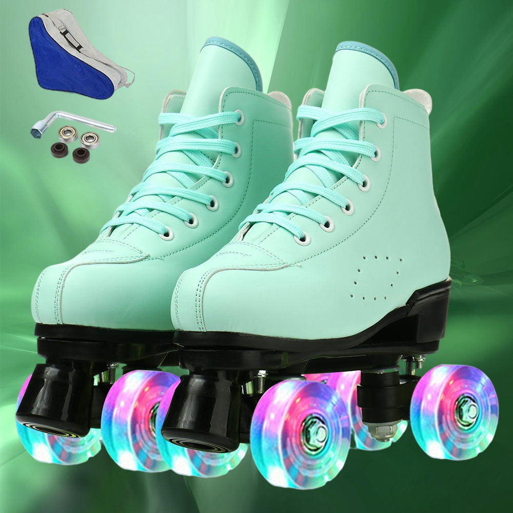 Gold、Silver、Pink、Black， for Women and Men ADEDS Roller Skates LED Flash Roller Skates Double Row Luminous Roller Shoes 