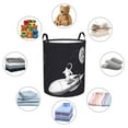 thumbnail image 6 of PAYOHTO Foldable Laundry Room Hamper Bucket Waterproof Bathroom Basket for College Student Living Room Storage Pillows Blankets Astronaut, 6 of 8