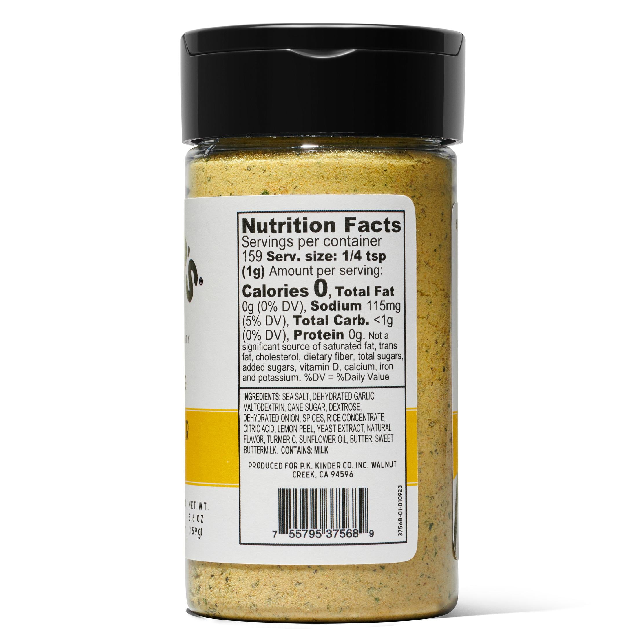 Kinder's Lemon Butter Garlic Seasoning, 5.6 oz