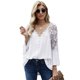 thumbnail image 4 of Sonducket Suéter de verano Top de encaje Casual Camisa de manga larga Estilo de moda Cuello en V Ropa de vestir de gasa para exteriores Diario Prendas para la parte del cuerpo Blanco S Sonducket AP015656-06, 4 of 6