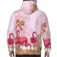 thumbnail image 7 of Naloa Flamingos In The Tropical Forest Men's Casual Hooded Collar Drawstring Hoodies Pullover Sweatshirts Casual Long Sleeve Shirts-X-Large, 7 of 7