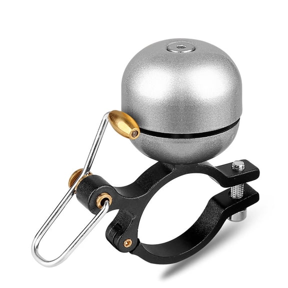 NIAIZEK 1Pc Copper Bike Bell Plated Silver Alloy Base Loud Crisp Sound for Road Bike Riding Safety
