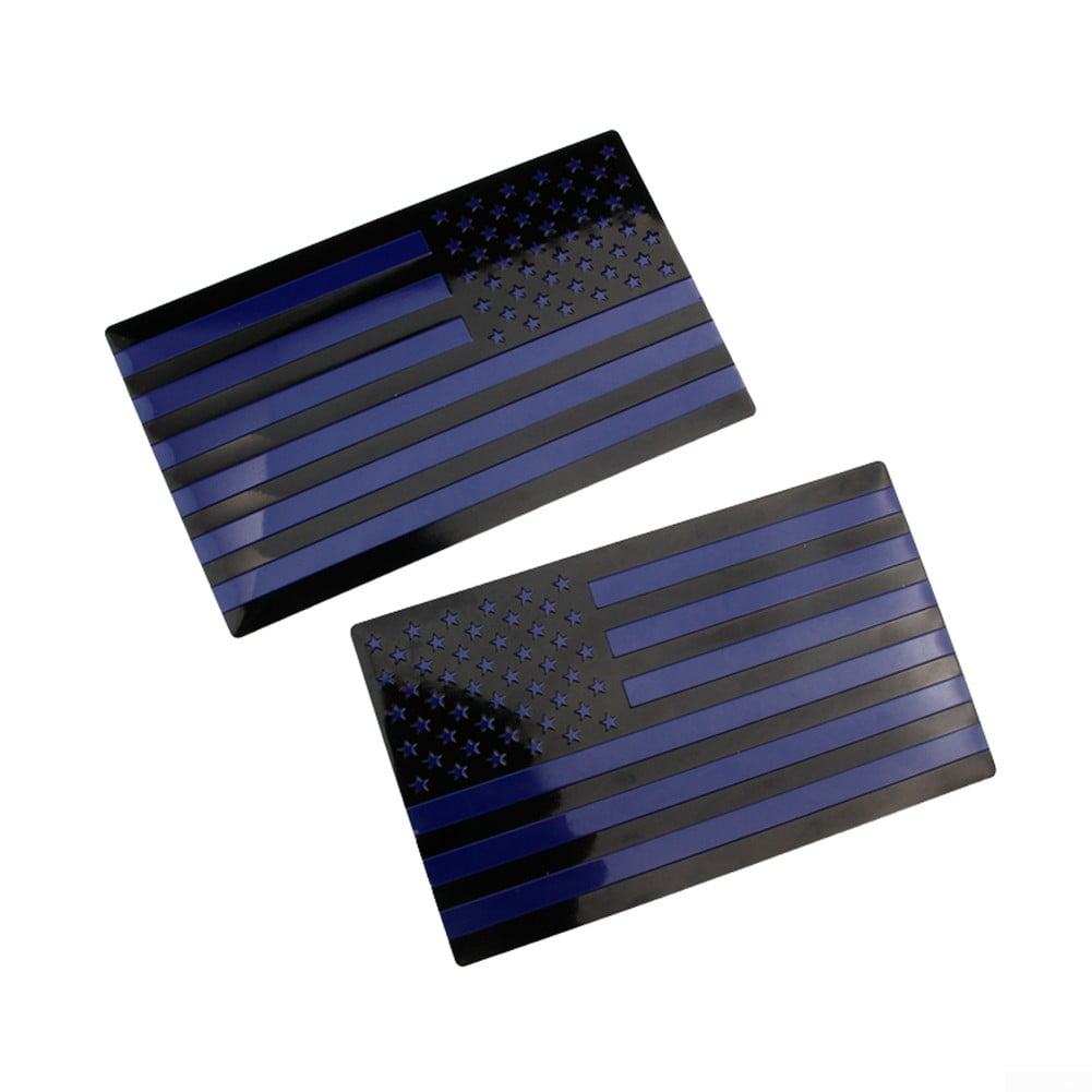 2pcs Metal USA American Flag Car Emblem Badge Motorcycle Fuel Tank Sticker 