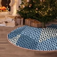 thumbnail image 5 of Sikiie Cozy Knitted Blue Chevron Christmas Tree Skirt, Christmas Tree Decorations, Christmas Decor, Tree Mat Decoration(30-48IN)-48", 5 of 6