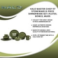 thumbnail image 7 of HALO Master Chief 117 Stoneware 8-Piece Dinnerware Set | Plates, Bowls, Mugs, 7 of 7