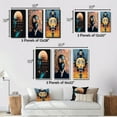 thumbnail image 4 of Designart "Sci-Fi Portrait Blue Future Man" Man Framed Wall Art Set Of 3 - Blue Glam Frame Gallery Wall Set For Home Decor, 4 of 6