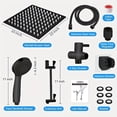thumbnail image 5 of 8"/10"/12" Shower Head, High Pressure Rainfall Shower Head/Handheld Showerhead Combo Featuring an 11" Extension Arm, Shower Head with Holder/Hose for Shower Use Only, 5 of 11