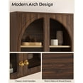 thumbnail image 3 of EYYTHUNG Bathroom Wall Cabinet, Medicine Cabinets with Arched Acrylic Door, Over Toilet Storage Cabinet with Adjustable Shelf, Brown, 3 of 6