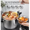 thumbnail image 5 of Koch Systeme CS 8.5-Quart Stainless Steel Pressure Cooker, 3-in-1 Olla de Presion, One-Hand Locking, Induction Pressure Cooker, Glass Lid & Steamer, 5 of 10