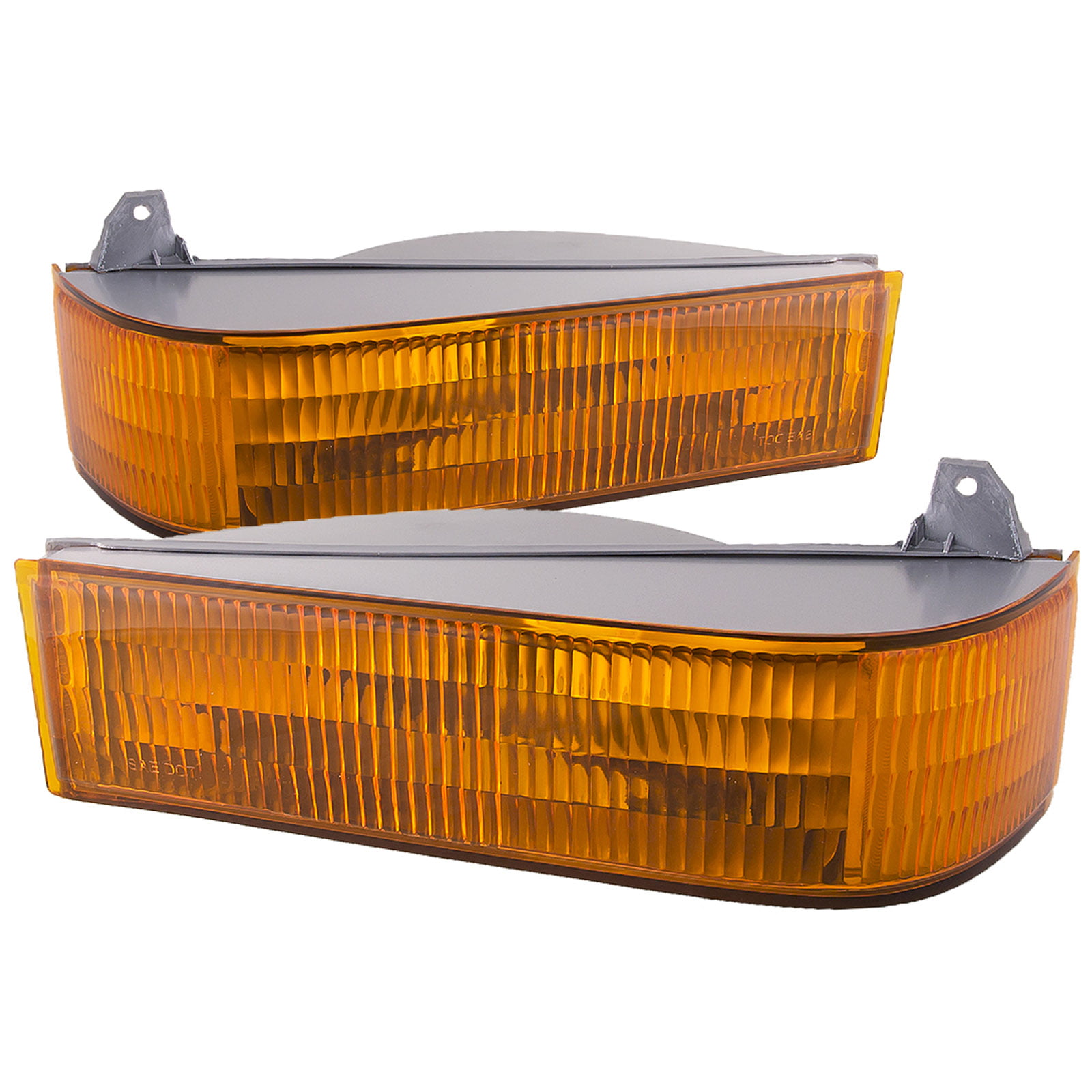 Fits 1989-1990 Ford Bronco II Pair Driver and Passenger Side Parking Light Lens and Housing Only FO2520109 FO2521107 Replaces F1TZ 13201 C F1TZ 13200 C ; 