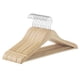 thumbnail image 1 of Perchas de madera SONGMICS, paquete de 12 unidades, antideslizantes, para abrigos, pantalones y bar, 1 of 7