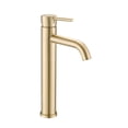 thumbnail image 2 of MAYEERTY Modern Single Handle One-Hole Tall Vessel Bathroom Sink Faucet, Stainless Steel, Brushed Gold, 2 of 9