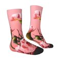 thumbnail image 2 of Goofa Delicate Pink Carnations A Printed Men's Crew Socks, Soft Durable Breathable Moisture-Wicking with Odor Control Cotton socks, 2 of 9