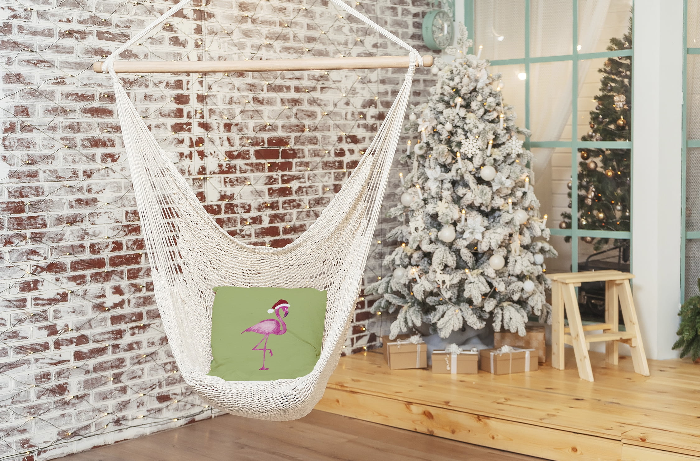 Simply Daisy 18" x 18" Snow Bird Outdoor Throw Pillow