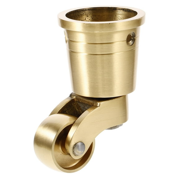 RUNROTOO Copper Caster Wheel For Furniture Legs Smooth Rolling 1Pack 2.6X2.4X1.3In