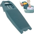 thumbnail image 4 of Non-Slip Laundry Washing Board, Washboard for Washing Clothes,Plastics Laundry Scrub Board Household With Holder,Portable,Manual Wash Clothes Laundry Pad Scrubbing Board for Household(Green), 4 of 5