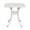 21" White Square Table, variant on IVV 23.6" Round Patio Bistro Table, Outdoor Cast Aluminum Side Table with 2" Umbrella Hole, White