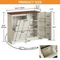 thumbnail image 4 of Craftian Tilt Out Trash Cabinet for 13-gal Trash Bin, Kitchen Storage Cabinet with Doors & Shelves, White, 4 of 8