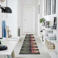 thumbnail image 4 of Yayeee Runner Rug for Bedroom 2'x6' Machine Washable Hallway Non Slip Mat, Beige Striped Trees, 4 of 8
