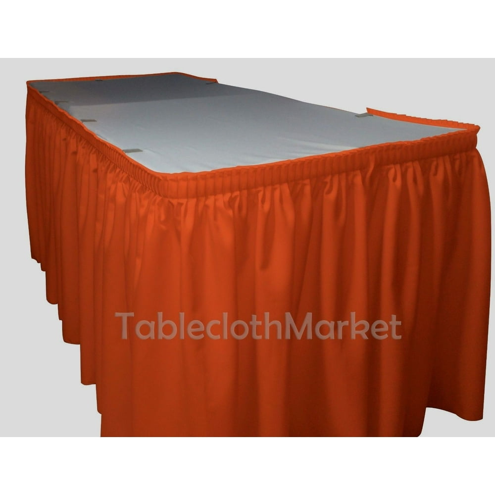 14' Ft. POLYESTER PLEATED TABLE SET SKIRT skirting Trade show 24 colors