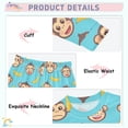 thumbnail image 4 of Banana Monkey Face Pattern Cotton Pajamas 2 Piece Set Sleepwear Soft and Comfortable Homewear Nightwear, 4 of 7