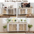 thumbnail image 5 of POAO Dog Crate Furniture for 2 Dogs, Heavy Duty Double Dog Crates for Large Dogs, Dog Kennel Furniture Indoor as TV Stand, Large Size 78.74" L(35-60 Pounds), White, 5 of 7