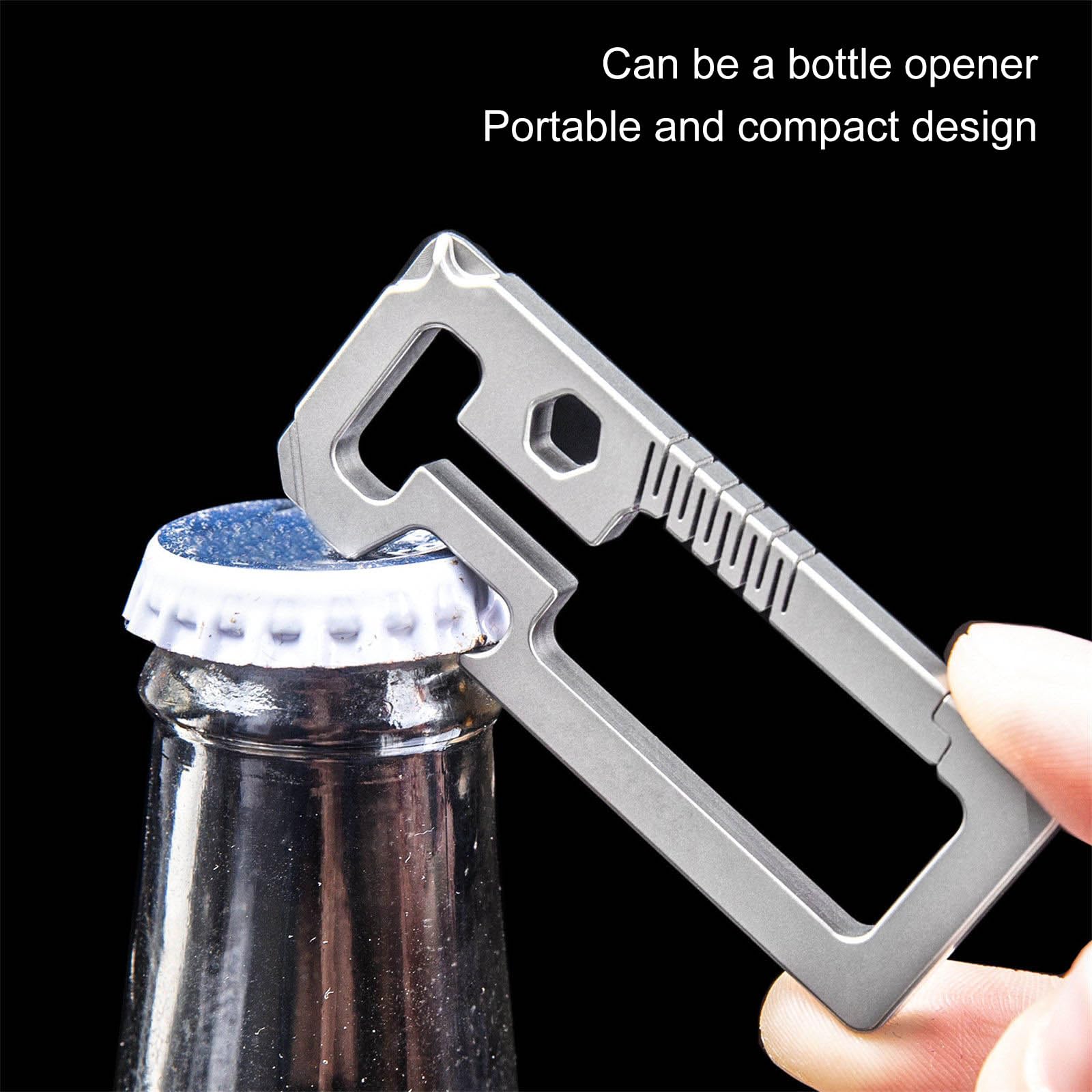 Fazipu Titanium Carabiner Keychain Clip, Quick Release EDC Key Holder Organizer with Key Ring