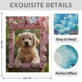 thumbnail image 3 of Diamond Art Kit for Adults, Golden Puppy Blossoms Frame Diamond Painting for Adults Beginners, 5D DIY Diamond Art Painting Kits, Colorful Diamond Painting Craft for Home Decor 12x16, 3 of 7