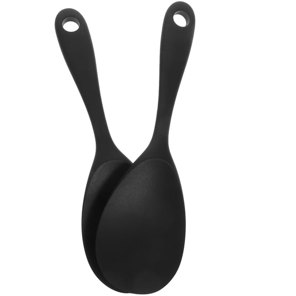 STOBOK 2Pcs Durable Silicone Rice Serving Spoon Nonstick Easy Clean Kitchen Utensils