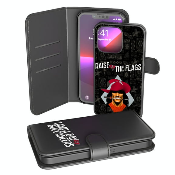 Keyscaper Black Tampa Bay Buccaneers iPhone Wallet Case
