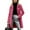 Hot Pink, variant on Women's Fashion Single-Breasted Trench Coat - A-Line Solid Color Long-Sleeved Fall Winter Jacket, Fuchsia, XXL
